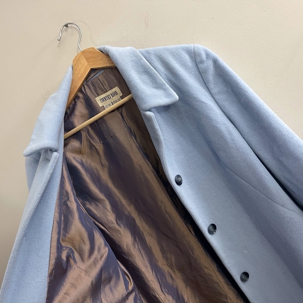 Country Road wool angora trench coat preppy chic classic minimalist fall winter - Picture 13 of 16